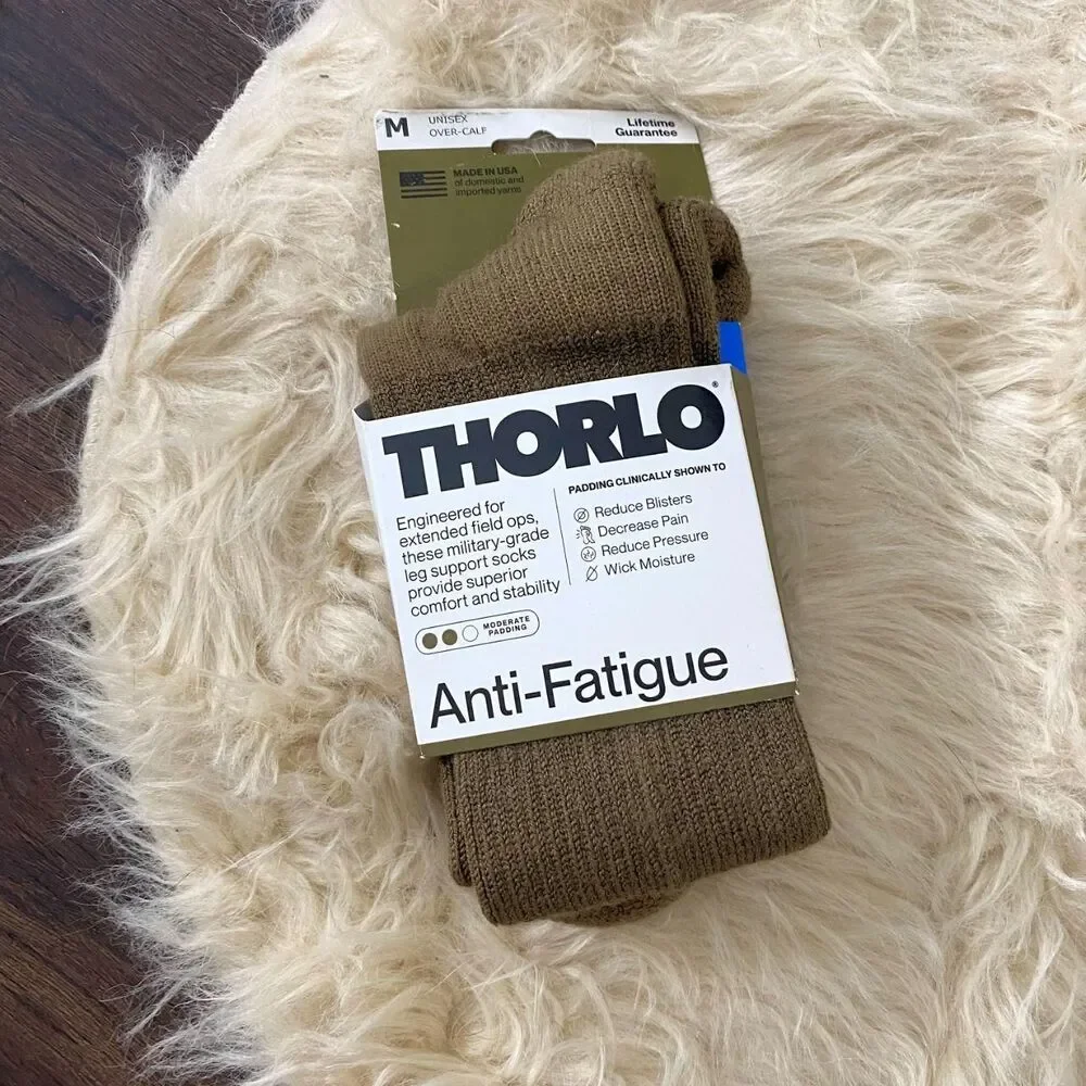 Thorlo New Moderate Cushion Over-Calf Anti-Fatigue Military Socks | M